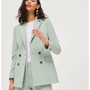 Topshop mint green suit blazer only